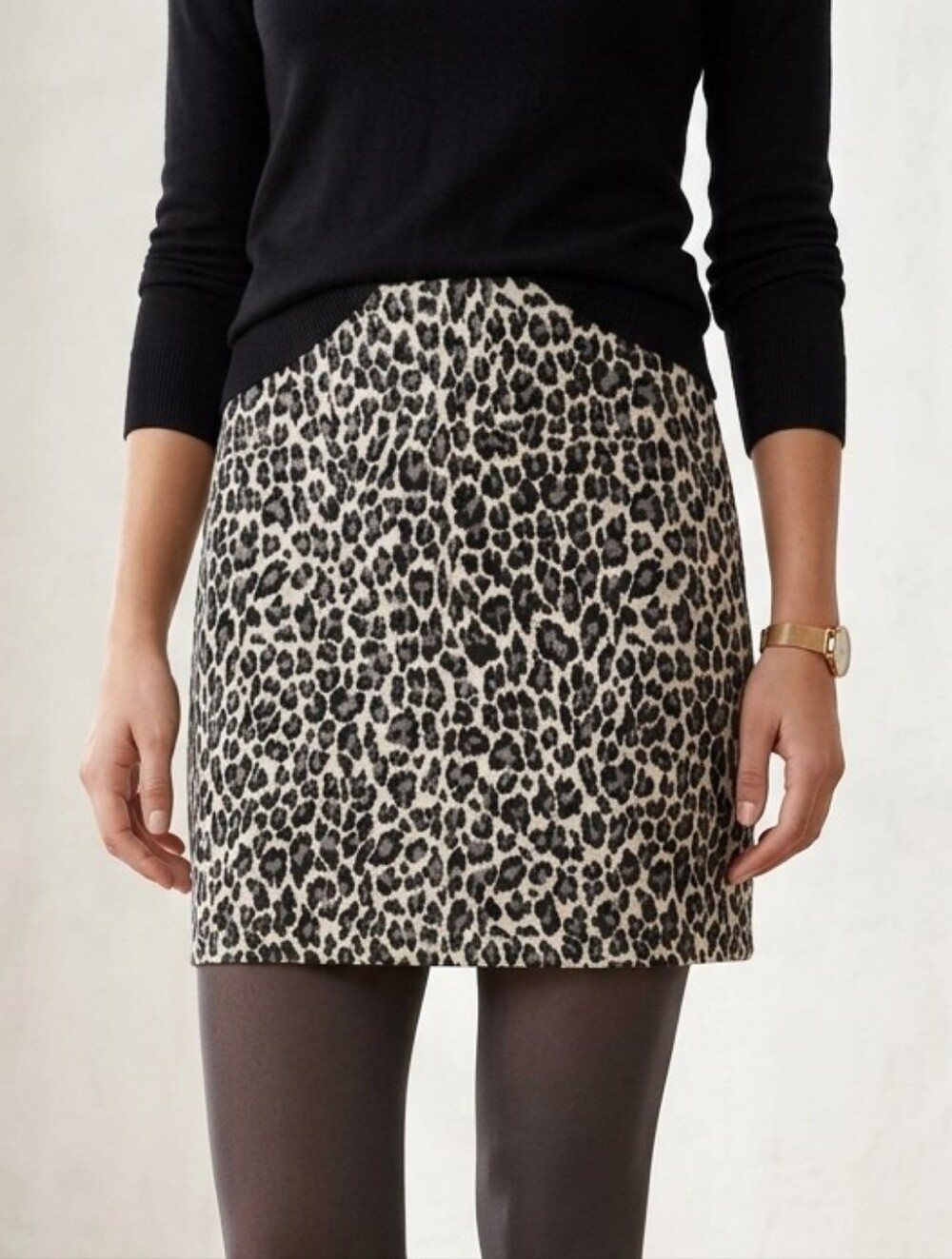 Dynamite Leopard Print Mini Skirt